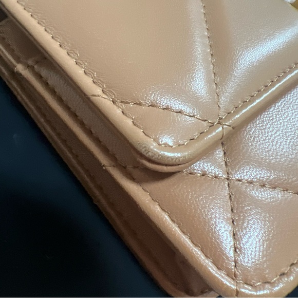 Chanel Brown Quilted Lambskin 19 Wallet on Chain Gold and Ruthenium Hardware - Picture 12 of 13